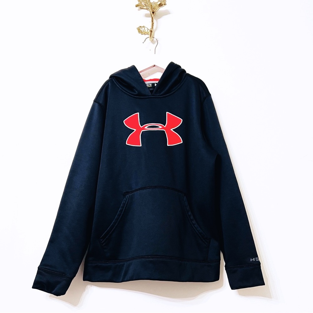 🤍Under Armour Black and Red Hoodie Sweatshirt